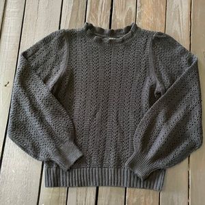 NWOT Black Balloon Sleeve Sweater